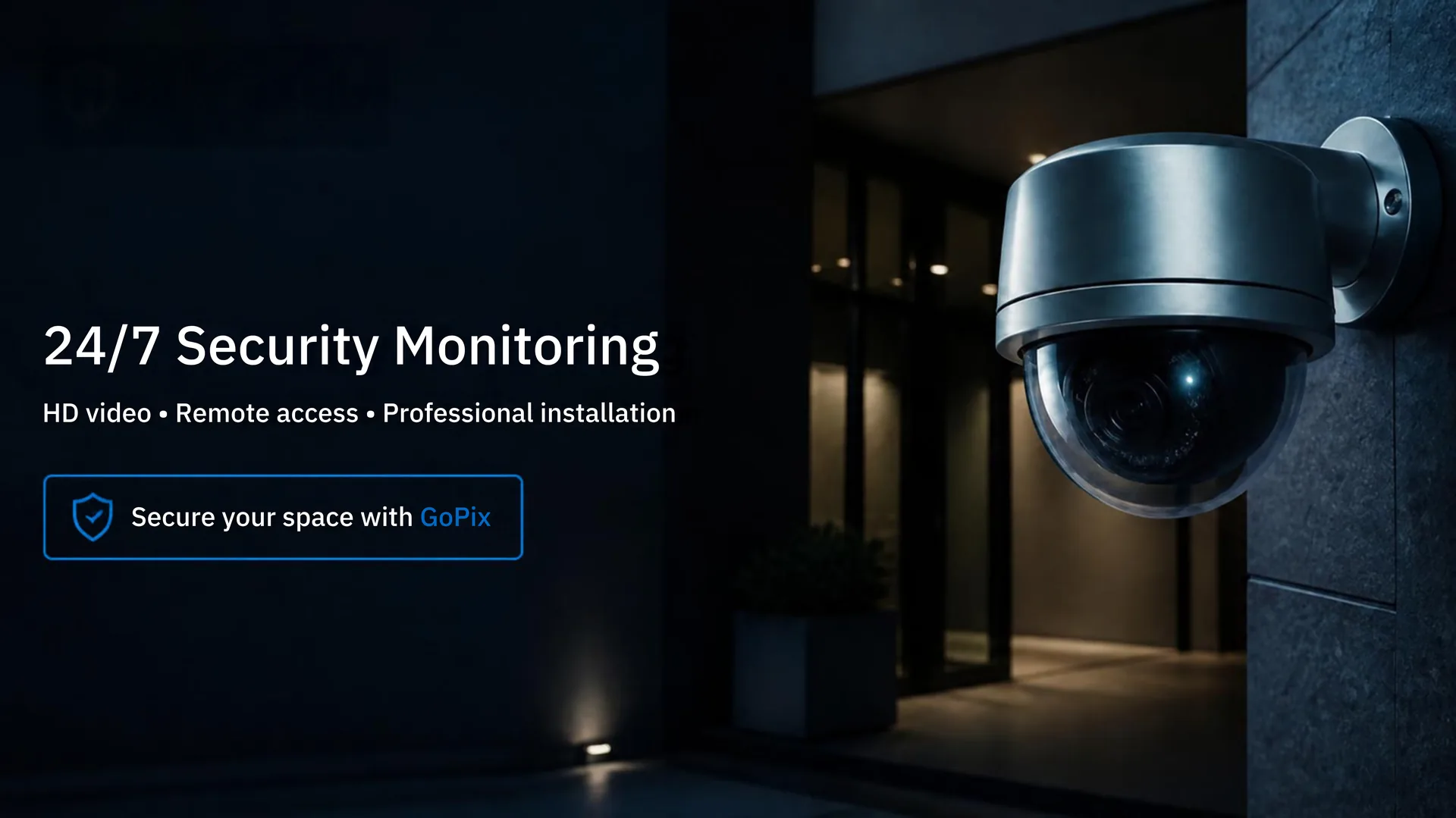 24/7 Security Monitoring — secure your space with Gopix.